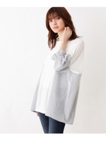 キャンディー袖　切替プルオーバー/ホワイト(002)