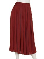 ギャザースカート/レッド