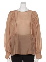 ギャザーブラウス/ピンクベージュ
