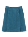 コーデュロイミニスカート/ブルー