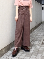 コーデュロイワイドパンツ/BRN
