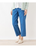 コットン100％　ストレートデニムパンツ/ライトブルー(091)