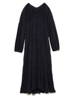 コットンティアードロングワンピース/NVY