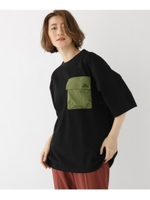 コラボ 別注 Kappa / カッパ 別地ポケット 半袖 Tシャツ/ブラック(019)