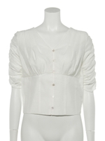 コルセットライクブラウス/WHITE