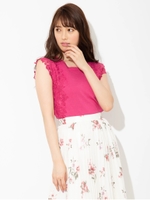 サイドレースニット/ショッキングピンク