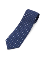 サクサンフレスコ小紋柄 ネクタイ/ライトブルー(591)