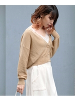 シースルーサマーニットカーディガン/ベージュ