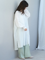 シフォンスキッパーシャツワンピース/ホワイト