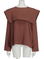 シンプルセーラーブラウス/BRN