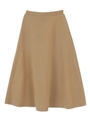 スエードタッチサーキュラースカート/ベージュ