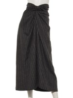 ストライプカイトフレアスカート/ブラウン