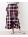 タータンチェックワイドパンツ/レッド(262)