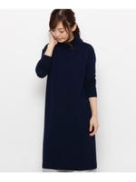 タートルネックプルオーバーワンピース/ネイビー(093)