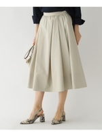 タックフレアミモレスカート/ライトベージュ(051)
