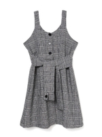 チェックキャミジャンパースカート/ブラック