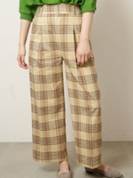 チェックハイウエストパンツ/柄B