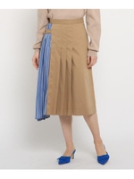 チノ異素材ドッキングスカート/サンドベージュ(053)