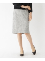 ツイード風ストレッチスカート/ホワイト(402)