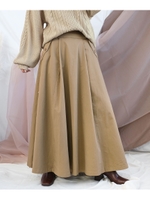 ツイルタックボリュームスカート/ベージュ