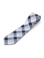 ツイルブロックチェック ネクタイ/ブルー(292)