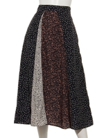 デシンプリント切替マキシスカート/その他 ネイビー