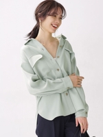 ドライカルゼCPOシャツ/L.グリーン