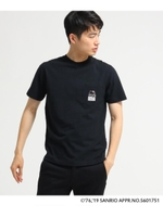 ハローキティ Hello Kitty 別注 バックプリント 半袖 Tシャツ/ブラック(019)