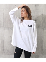 バックビッグプリントロングTシ/ホワイト(001)