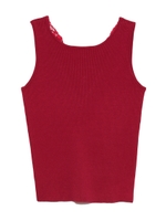 バックレースニットタンク/PNK