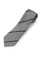パーティフォーマル 千鳥格子ネクタイ/ブラックストライプ(019)