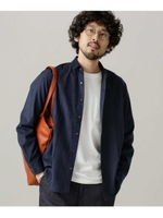 フェイクスウェードピンタックシャツ/ネイビー(120)