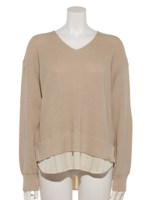 フェイクレイヤードニットB/ベージュ