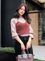 フェザービスチェドッキングニットTOPS/モカ