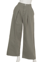 ブロークツイルワイドパンツ/カーキ