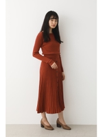 プリーツスカートニットワンピース/ORG