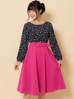 ベルト付ドッキングワンピース（9R05-02106）/ピンク