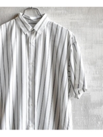 マイクロスパン レジメンタルストライプシャツ/ホワイト(301)