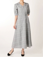 マキシシャツドレス/GRY
