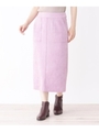 マシュマロタッチスウェードタイトスカート/ラズベリーピンク(073)