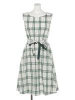 マドラスチェックOP/グリーン