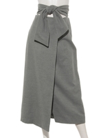 ミモレラップスカート/GRAY