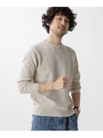 メランジ鹿の子クルーネックニット/ベージュ(040)