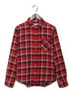 メンズネルチェックシャツ/Red