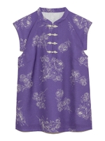 ライン花柄チャイナトップス/PPL