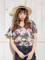 ラッフルスリーブカシュクールTOPS/ミックス1