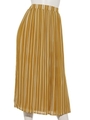 ランダムストライププリーツスカート/ストライプ イエロー