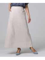 リネンストレッチ ナロースカート/ナチュラル(050)