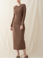 リブニットスカート/モカ