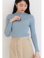 リブボートネックニット/ライトグリーン(130)